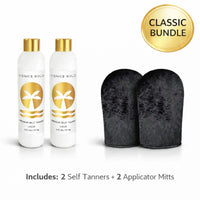 Venice Gold Self Tanner Classic Bundle featuring two premium self tanners and applicator mitts, often considered among the best self tanners for a natural-looking, streak-free glow